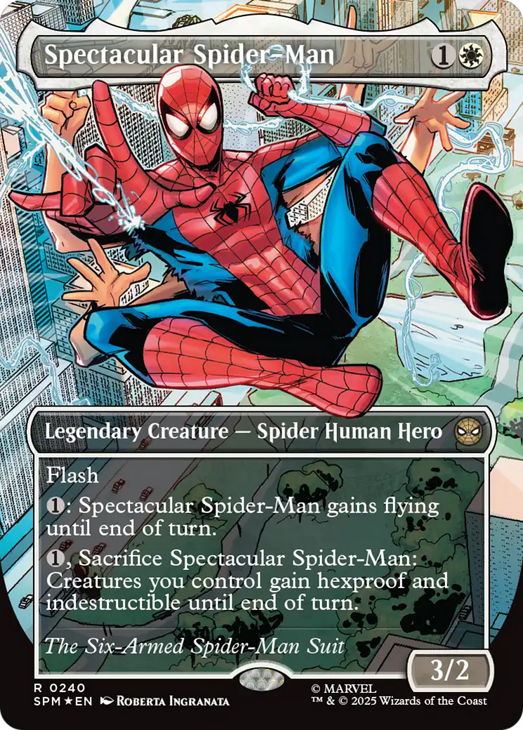 Spectacular Spider-Man (0240) (Borderless) (Textured Foil) [Marvel's Spider-Man] | Impulse Games and Hobbies