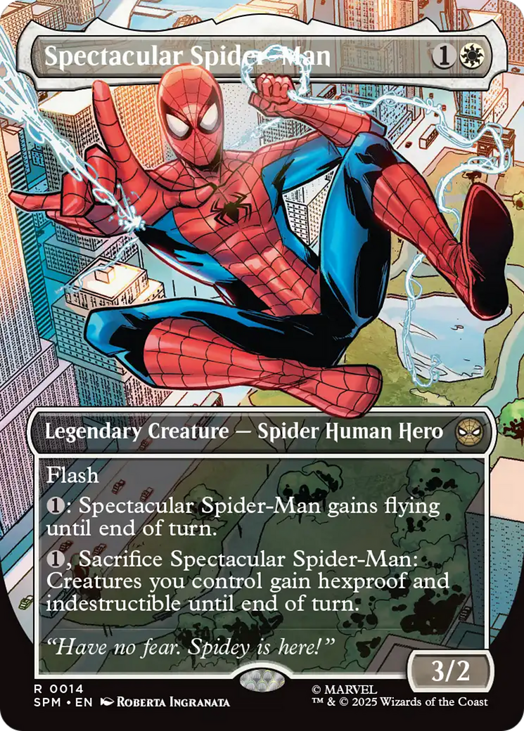 Spectacular Spider-Man (Borderless) [Marvel's Spider-Man Prerelease Promos] | Impulse Games and Hobbies