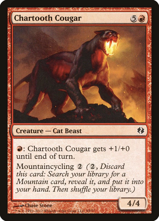 Chartooth Cougar [Duel Decks: Venser vs. Koth] | Impulse Games and Hobbies