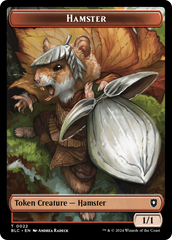 Hamster // Saproling Double-Sided Token [Bloomburrow Commander Tokens] | Impulse Games and Hobbies