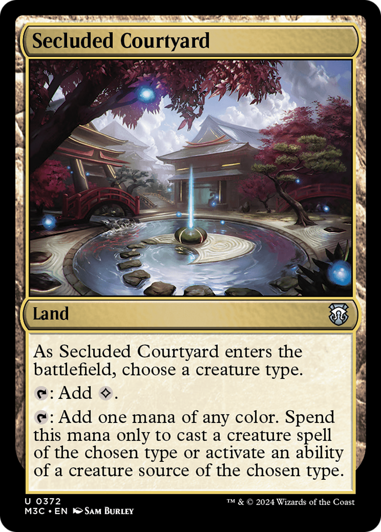 Secluded Courtyard (Ripple Foil) [Modern Horizons 3 Commander] | Impulse Games and Hobbies