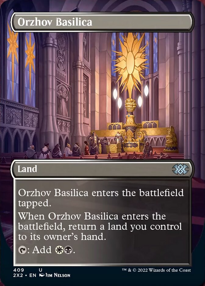 Orzhov Basilica (Borderless Alternate Art) [Double Masters 2022] | Impulse Games and Hobbies