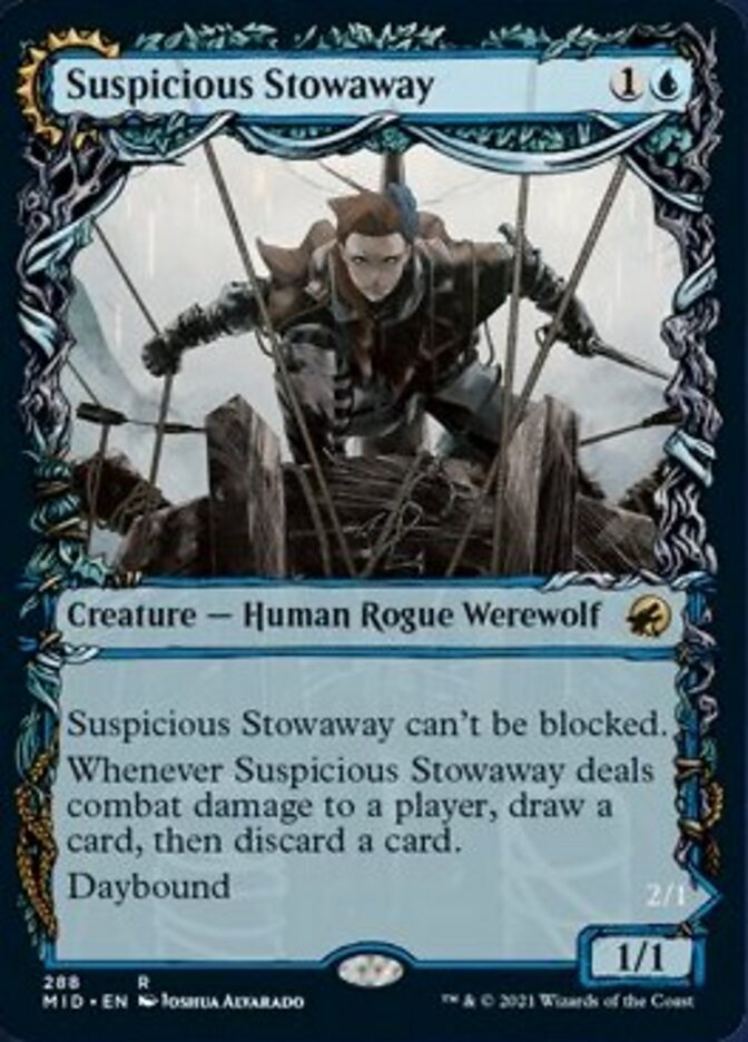 Suspicious Stowaway // Seafaring Werewolf (Showcase Equinox) [Innistrad: Midnight Hunt] | Impulse Games and Hobbies