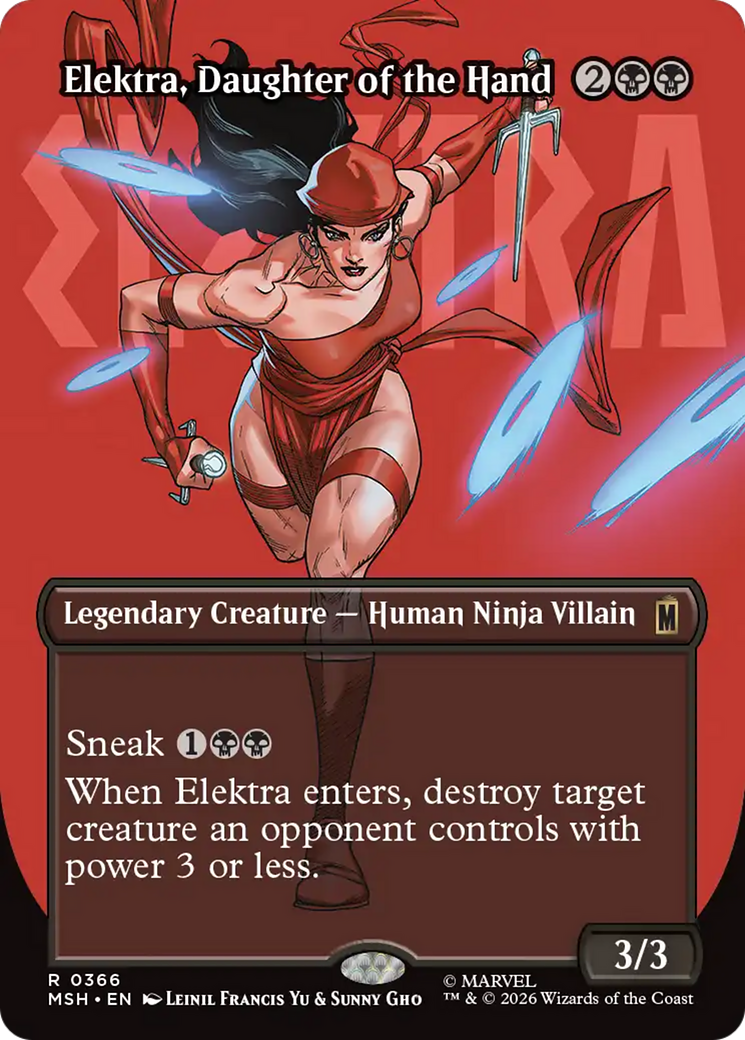 Elektra, Daughter of the Hand (Borderless) (366) [Marvel Super Heroes] | Impulse Games and Hobbies