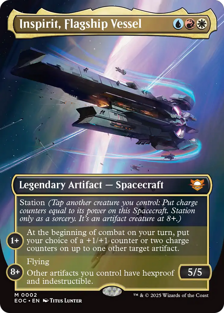 Inspirit, Flagship Vessel (Borderless) [Edge of Eternities Commander] | Impulse Games and Hobbies