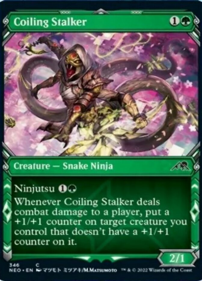 Coiling Stalker (Showcase Ninja) [Kamigawa: Neon Dynasty] | Impulse Games and Hobbies