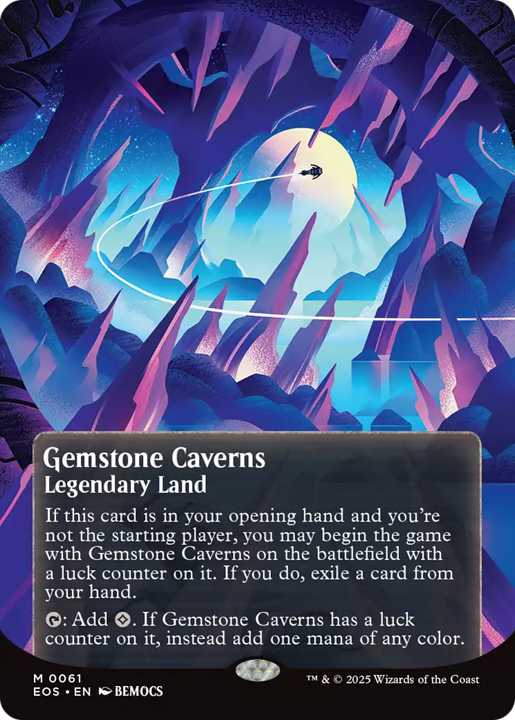 Gemstone Caverns (0061) (Borderless) [Edge of Eternities: Stellar Sights] | Impulse Games and Hobbies