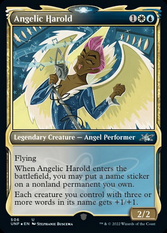 Angelic Harold (Showcase) (Galaxy Foil) [Unfinity] | Impulse Games and Hobbies