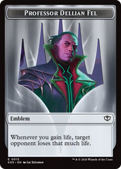 Professor Dellian Fel // Pest (0008) Double-Sided Token [Secrets of Strixhaven Tokens] | Impulse Games and Hobbies
