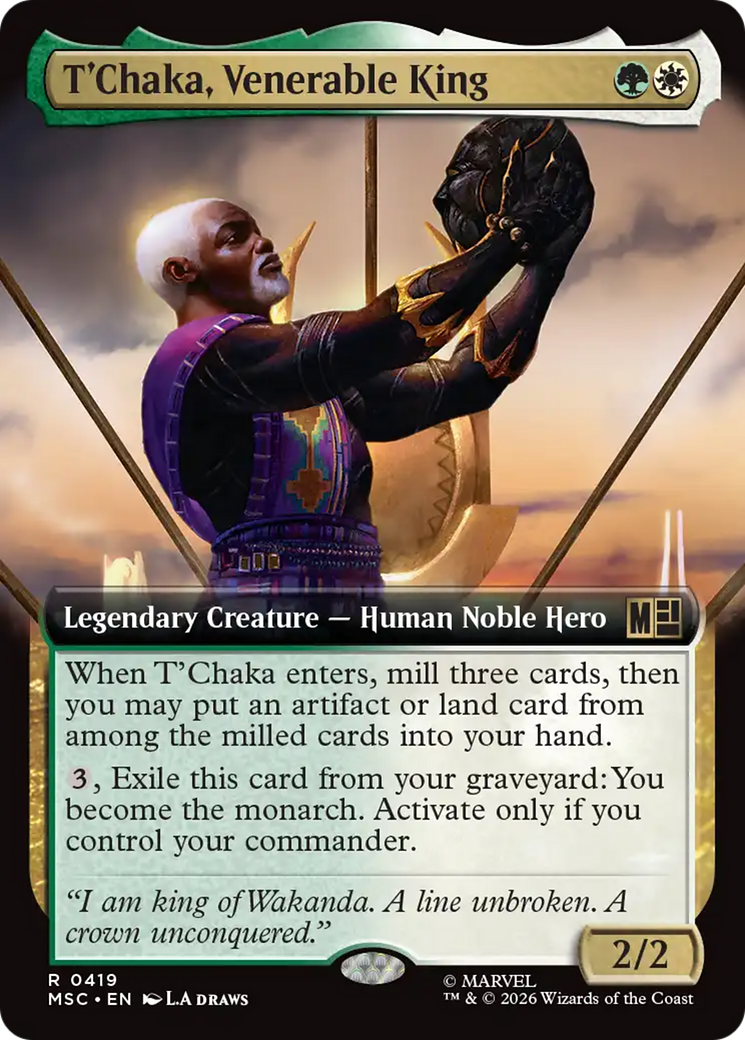 T'Chaka, Venerable King (Extended Art) [Marvel Super Heroes Commander] | Impulse Games and Hobbies