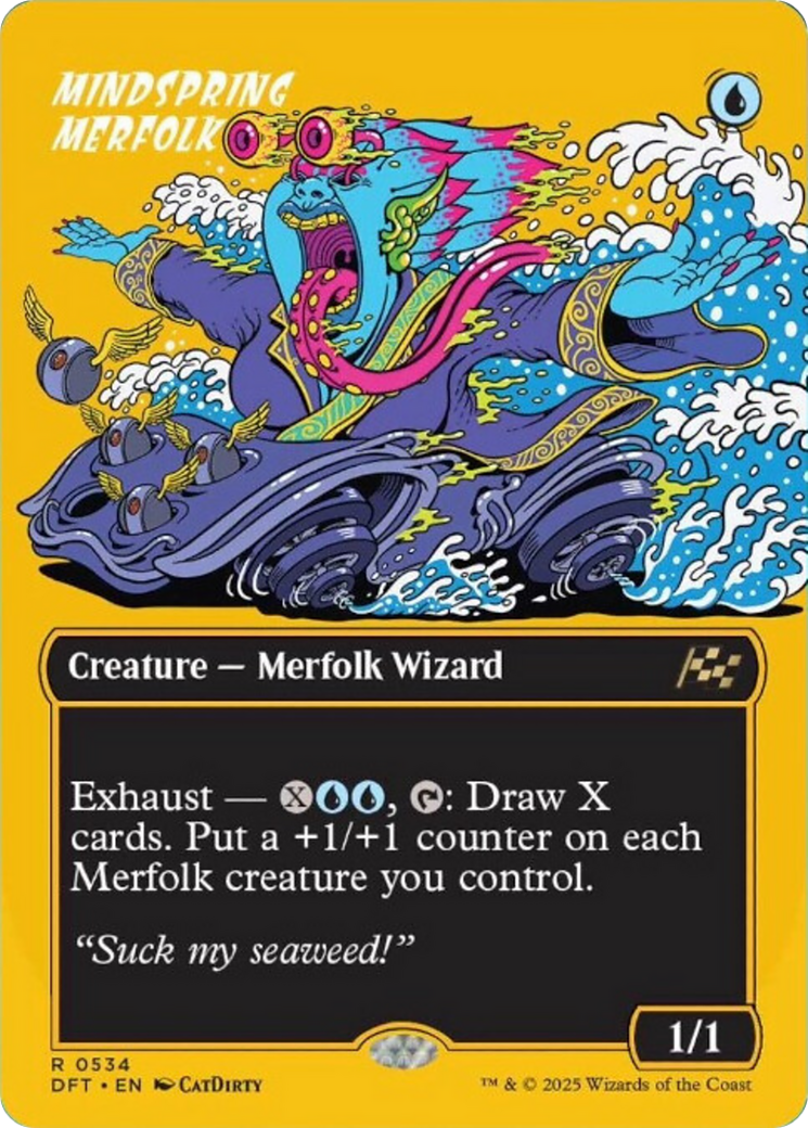 Mindspring Merfolk (Borderless) (First-Place Foil) [Aetherdrift] | Impulse Games and Hobbies