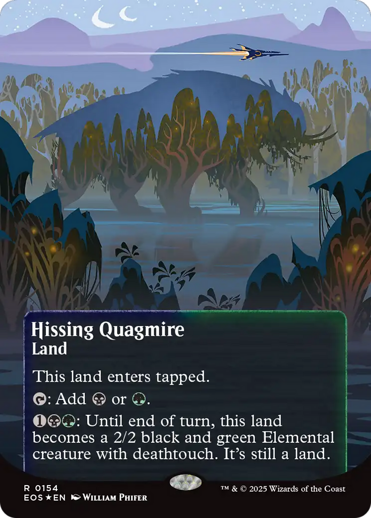 Hissing Quagmire (0154) (Borderless) (Galaxy Foil) [Edge of Eternities: Stellar Sights] | Impulse Games and Hobbies