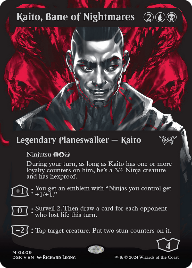 Kaito, Bane of Nightmares (Showcase) (Textured) [Duskmourn: House of Horror] | Impulse Games and Hobbies