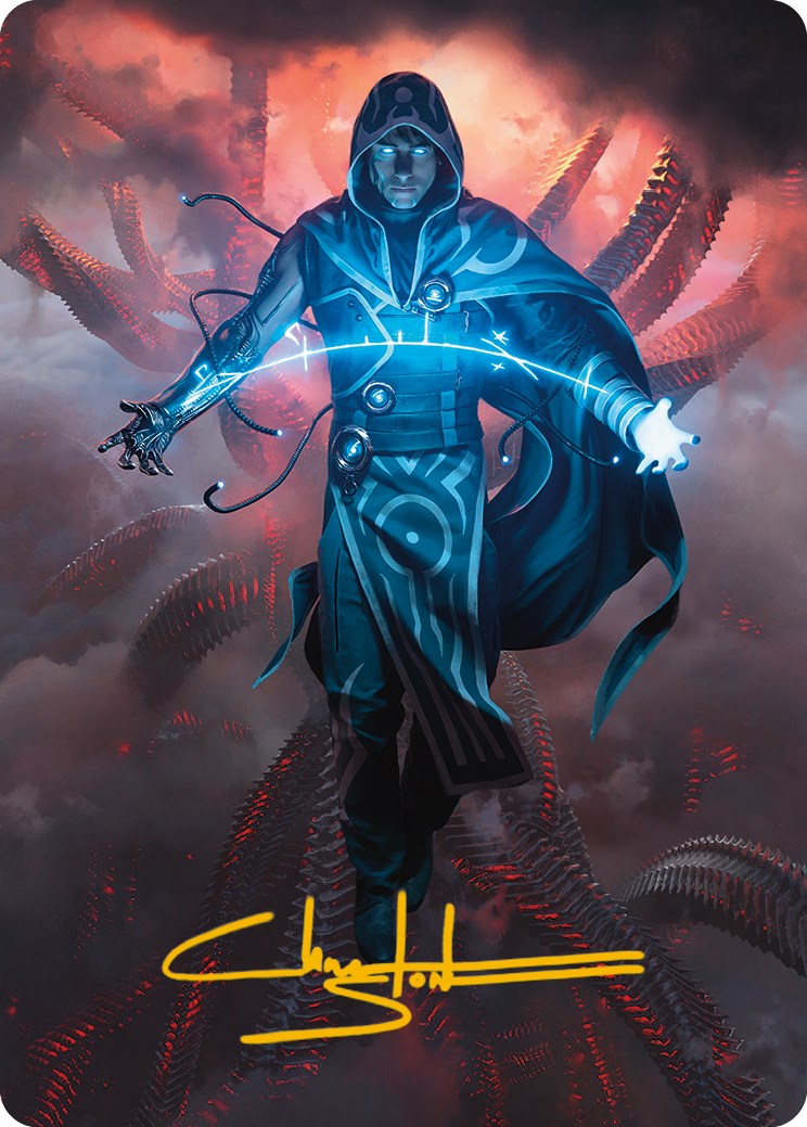 Jace, the Perfected Mind Art Card (Gold-Stamped Signature) [Phyrexia: All Will Be One Art Series] | Impulse Games and Hobbies