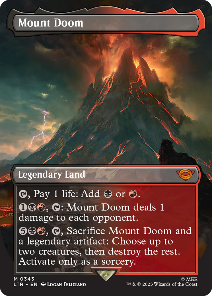 Mount Doom (Borderless Alternate Art) [The Lord of the Rings: Tales of Middle-Earth] | Impulse Games and Hobbies