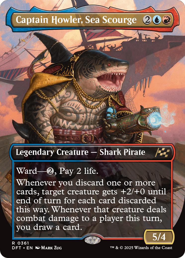 Captain Howler, Sea Scourge (Borderless) [Aetherdrift] | Impulse Games and Hobbies