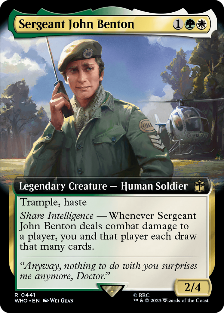 Sergeant John Benton (Extended Art) [Doctor Who] | Impulse Games and Hobbies