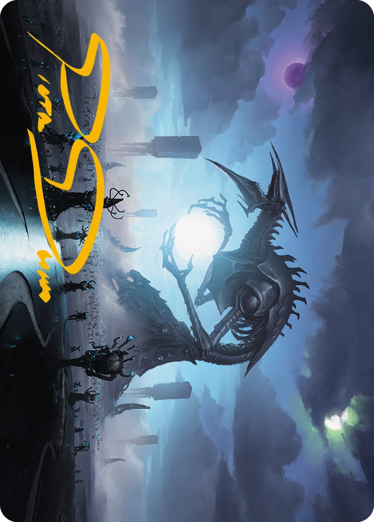 Blue Sun's Twilight Art Card (Gold-Stamped Signature) [Phyrexia: All Will Be One Art Series] | Impulse Games and Hobbies