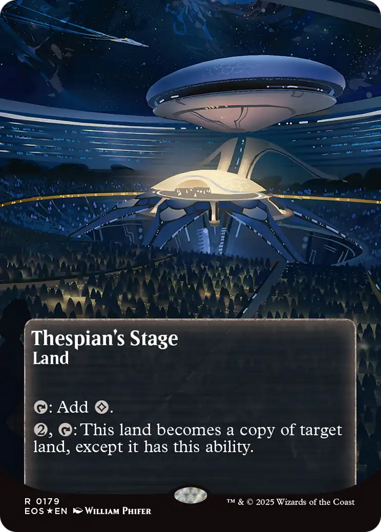 Thespian's Stage (0179) (Borderless) (Galaxy Foil) [Edge of Eternities: Stellar Sights] | Impulse Games and Hobbies
