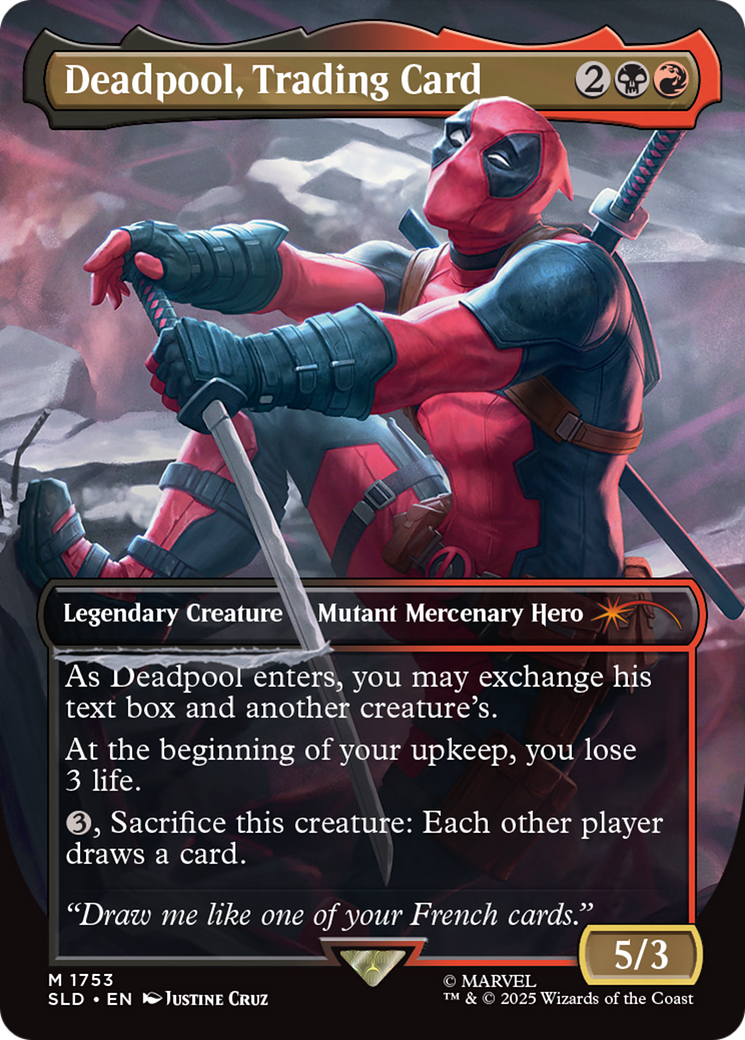 Deadpool, Trading Card (Rainbow Foil) [Secret Lair Drop Series] | Impulse Games and Hobbies