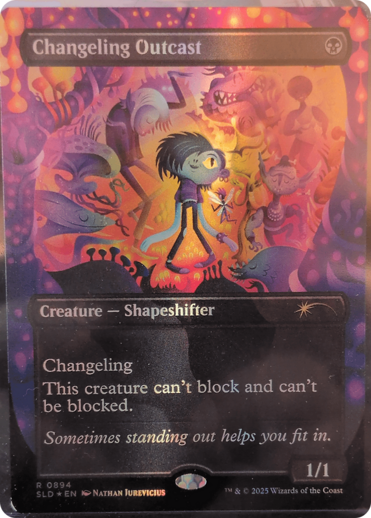 Changeling Outcast (Rainbow Foil) [Secret Lair Drop Series] | Impulse Games and Hobbies