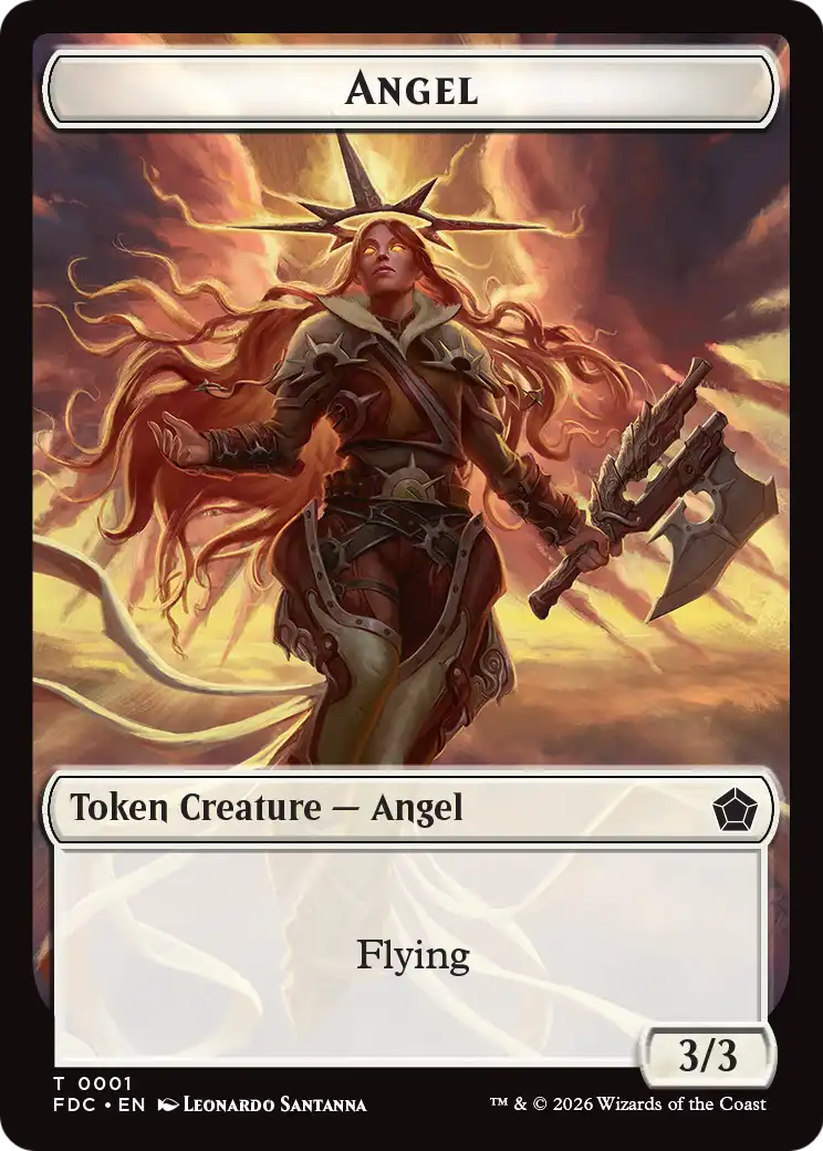 Angel (0001) // Angel (0002) Double-Sided Token [Foundations Commander Tokens] | Impulse Games and Hobbies