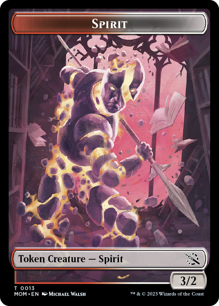 Warrior // Spirit (13) Double-Sided Token [March of the Machine Tokens] | Impulse Games and Hobbies