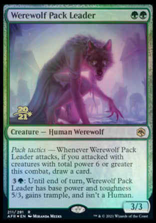 Werewolf Pack Leader [Dungeons & Dragons: Adventures in the Forgotten Realms Prerelease Promos] | Impulse Games and Hobbies