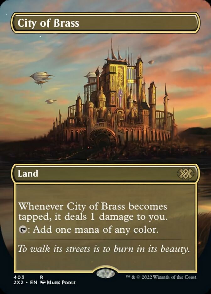 City of Brass (Borderless Alternate Art) [Double Masters 2022] | Impulse Games and Hobbies