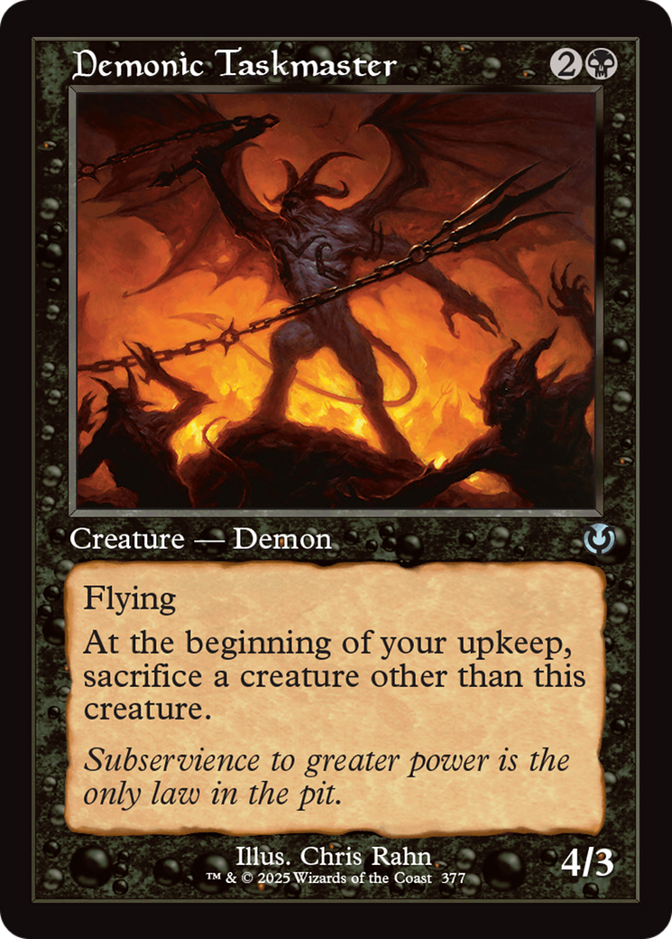Demonic Taskmaster (Retro Frame) [Innistrad Remastered] | Impulse Games and Hobbies