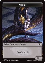 Snake // Myr Double-Sided Token [Tarkir: Dragonstorm Commander Tokens] | Impulse Games and Hobbies