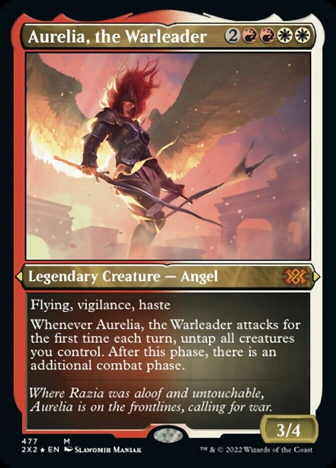 Aurelia, the Warleader (Foil Etched) [Double Masters 2022] | Impulse Games and Hobbies