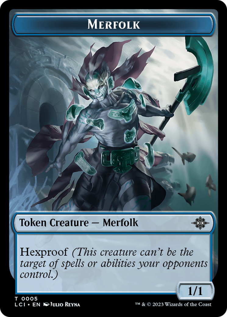 Copy // Merfolk (0005) Double-Sided Token [The Lost Caverns of Ixalan Commander Tokens] | Impulse Games and Hobbies