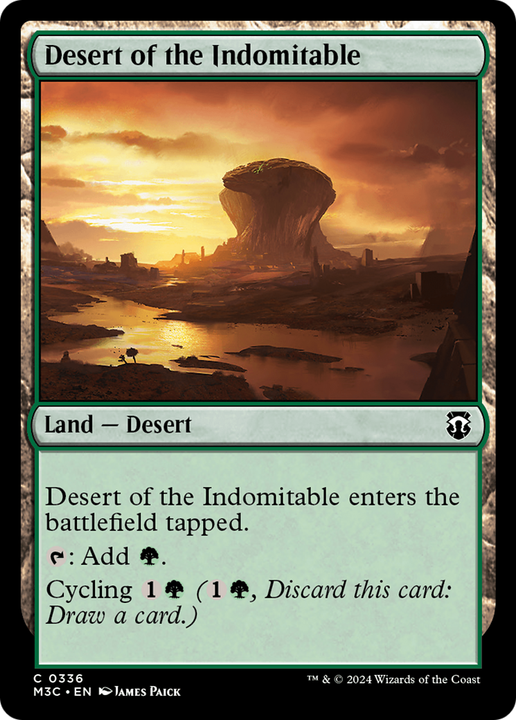 Desert of the Indomitable (Ripple Foil) [Modern Horizons 3 Commander] | Impulse Games and Hobbies