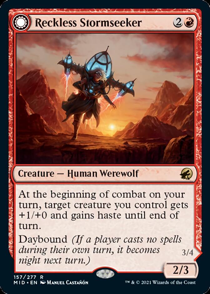 Reckless Stormseeker // Storm-Charged Slasher [Innistrad: Midnight Hunt] | Impulse Games and Hobbies