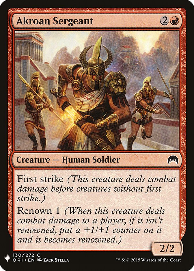 Akroan Sergeant [Mystery Booster] | Impulse Games and Hobbies
