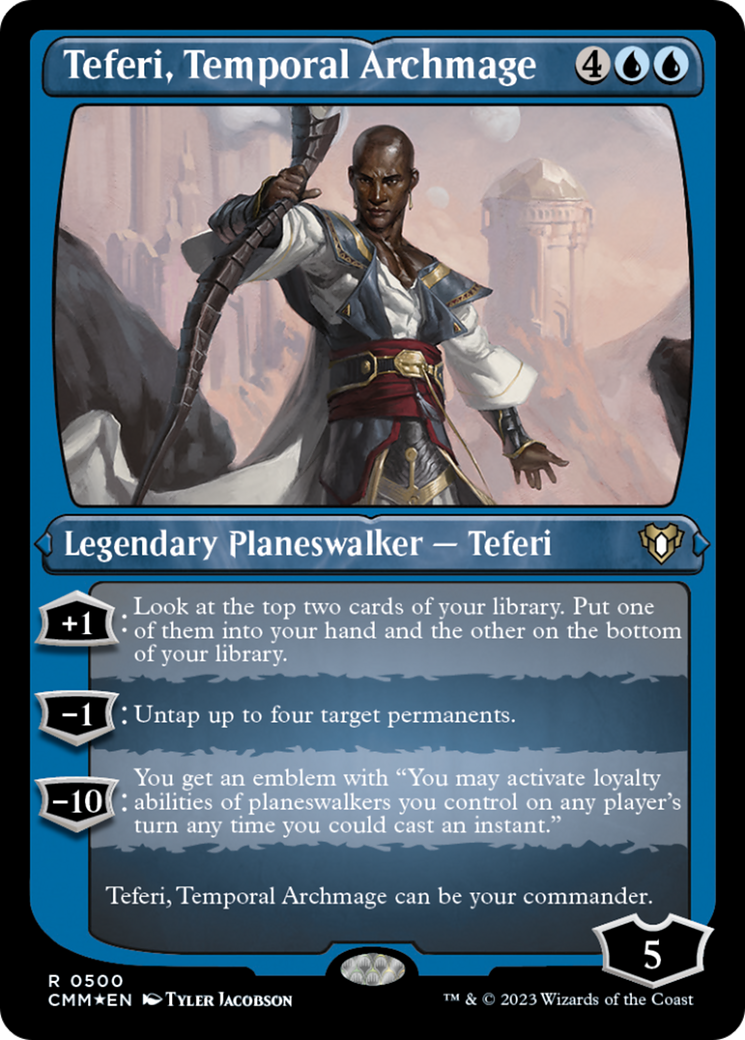 Teferi, Temporal Archmage (Foil Etched) [Commander Masters] | Impulse Games and Hobbies