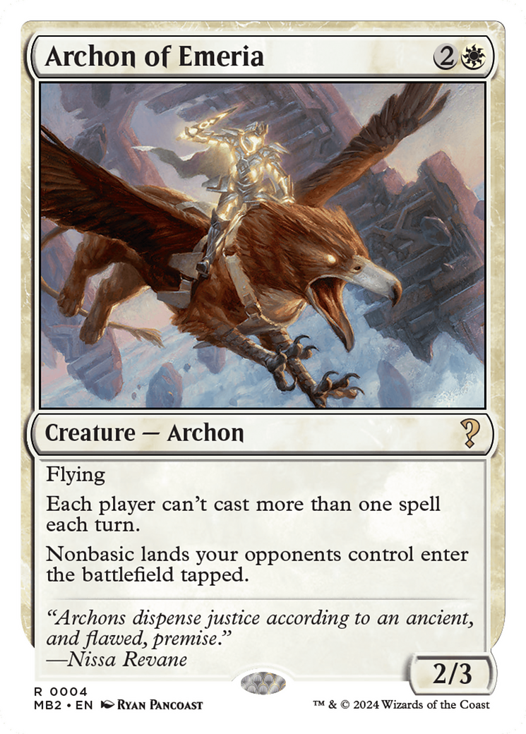 Archon of Emeria (White Border) [Mystery Booster 2] | Impulse Games and Hobbies