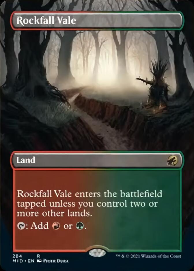 Rockfall Vale (Borderless Alternate Art) [Innistrad: Midnight Hunt] | Impulse Games and Hobbies
