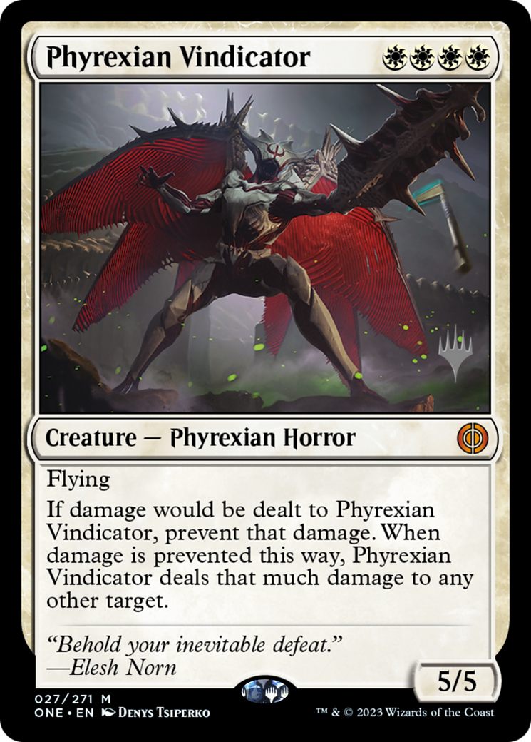 Phyrexian Vindicator (Promo Pack) [Phyrexia: All Will Be One Promos] | Impulse Games and Hobbies