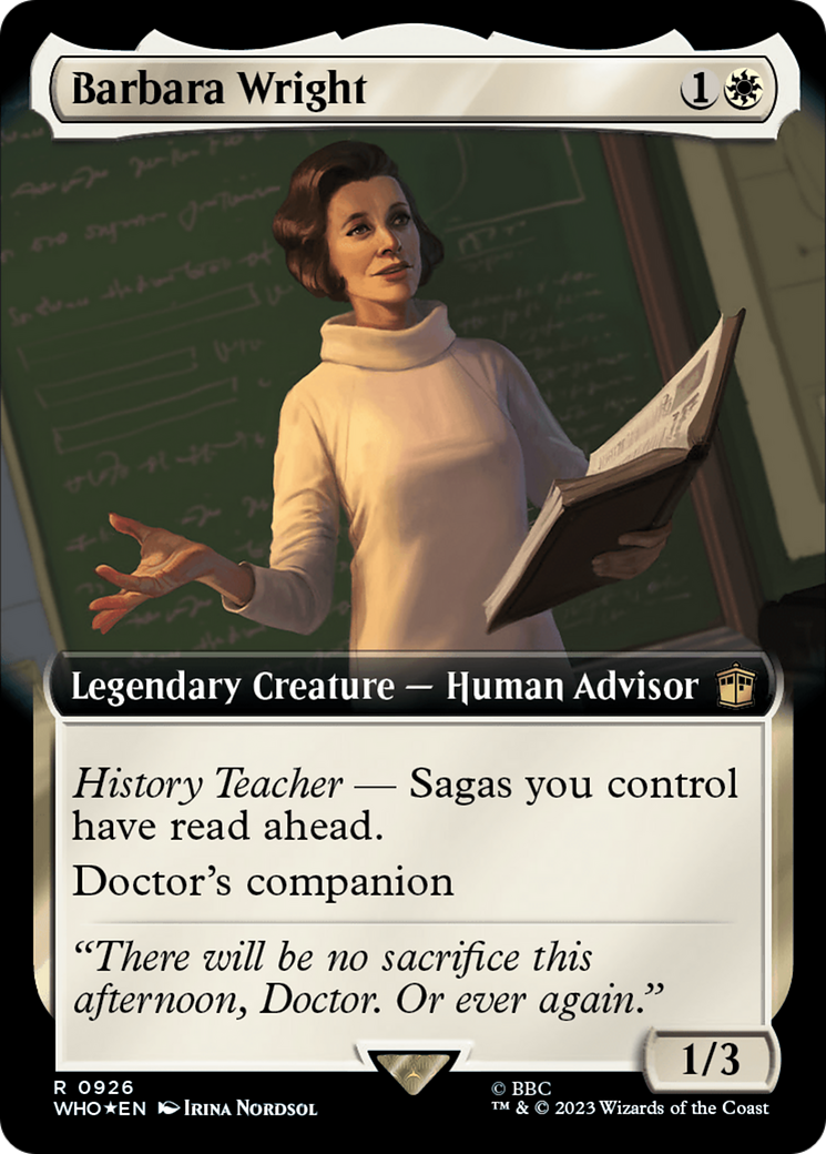 Barbara Wright (Extended Art) (Surge Foil) [Doctor Who] | Impulse Games and Hobbies