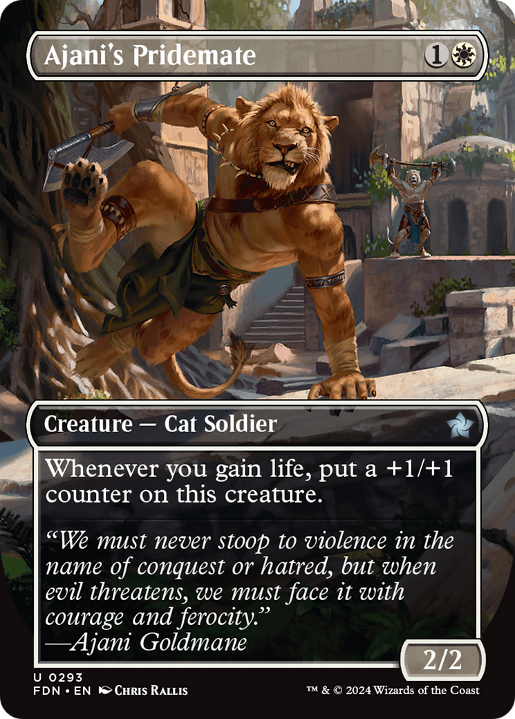 Ajani's Pridemate (Borderless) [Foundations] | Impulse Games and Hobbies