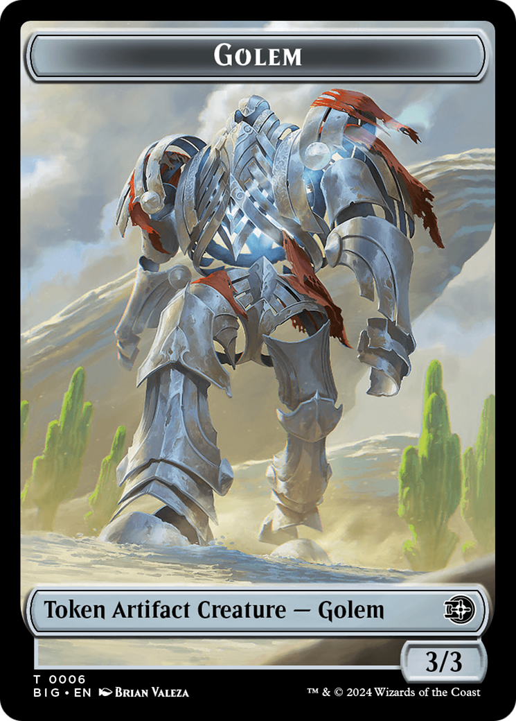 Golem Token [Outlaws of Thunder Junction: The Big Score Tokens] | Impulse Games and Hobbies