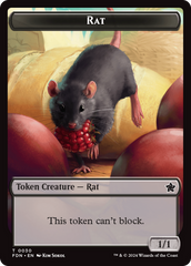 Elf Warrior // Rat (0030) Double-Sided Token [Foundations Tokens] | Impulse Games and Hobbies
