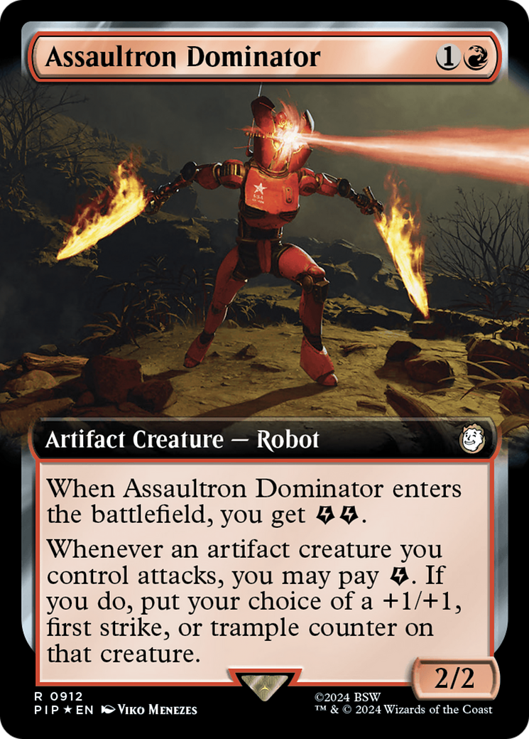 Assaultron Dominator (Extended Art) (Surge Foil) [Fallout] | Impulse Games and Hobbies