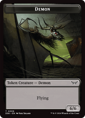 Demon // Manifest Double-Sided Token [Duskmourn: House of Horror Tokens] | Impulse Games and Hobbies