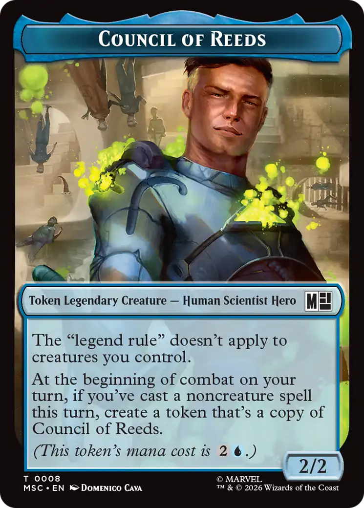 Council of Reeds (008) // Merfolk (006) Double-Sided Token [Marvel Super Heroes Commander Tokens] | Impulse Games and Hobbies