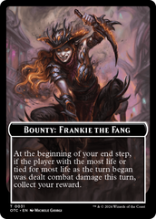 Bounty: Frankie the Fang // Bounty Rules Double-Sided Token [Outlaws of Thunder Junction Commander Tokens] | Impulse Games and Hobbies