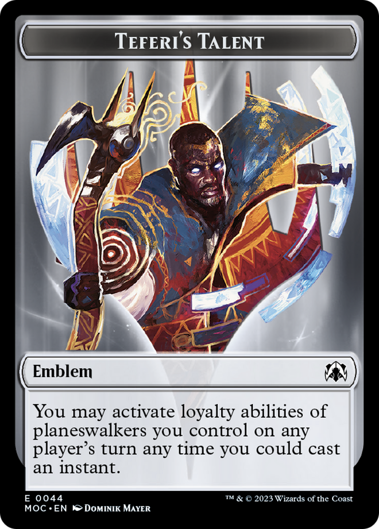 Phyrexian Myr // Teferi's Talent Emblem Double-Sided Token [March of the Machine Tokens] | Impulse Games and Hobbies