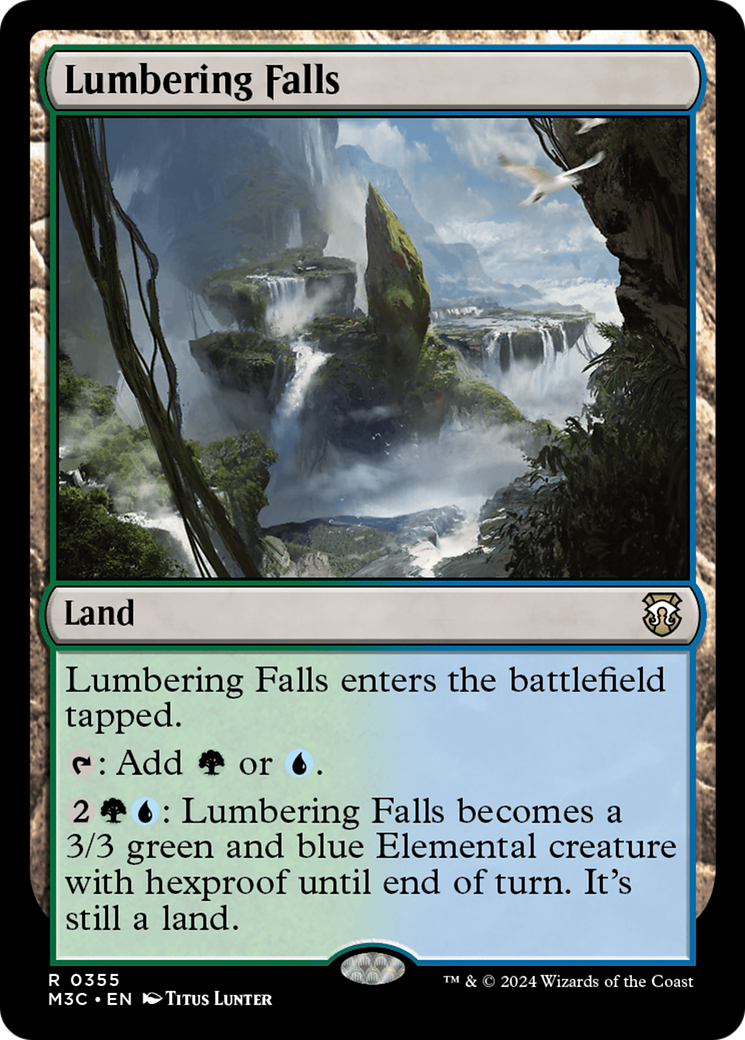 Lumbering Falls (Ripple Foil) [Modern Horizons 3 Commander] | Impulse Games and Hobbies